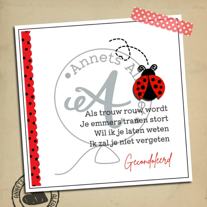 PLAATJES Gedichtjes Rouw Ladybug 01 Trouw