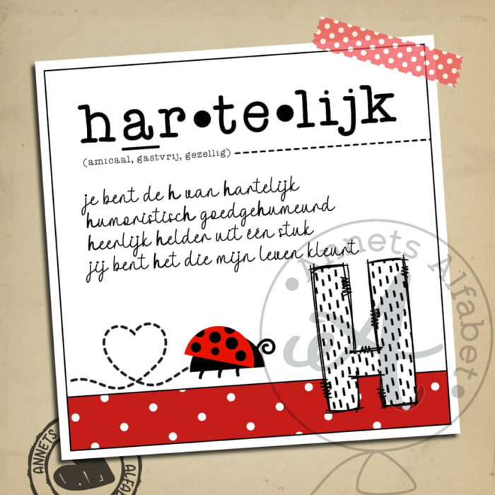 PLAATJES Gedichtjes Letters Ladybug Hartelijk