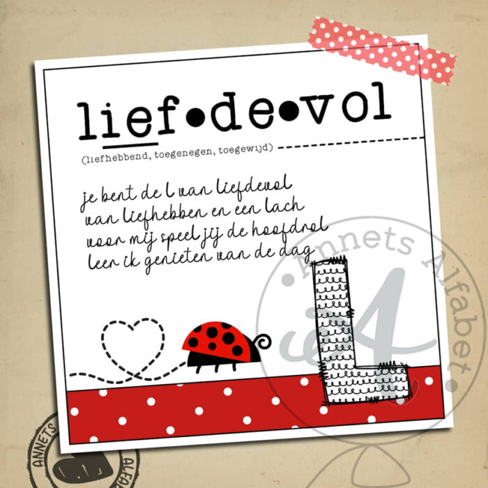 PLAATJES Gedichtjes Letters Ladybug Liefdevol