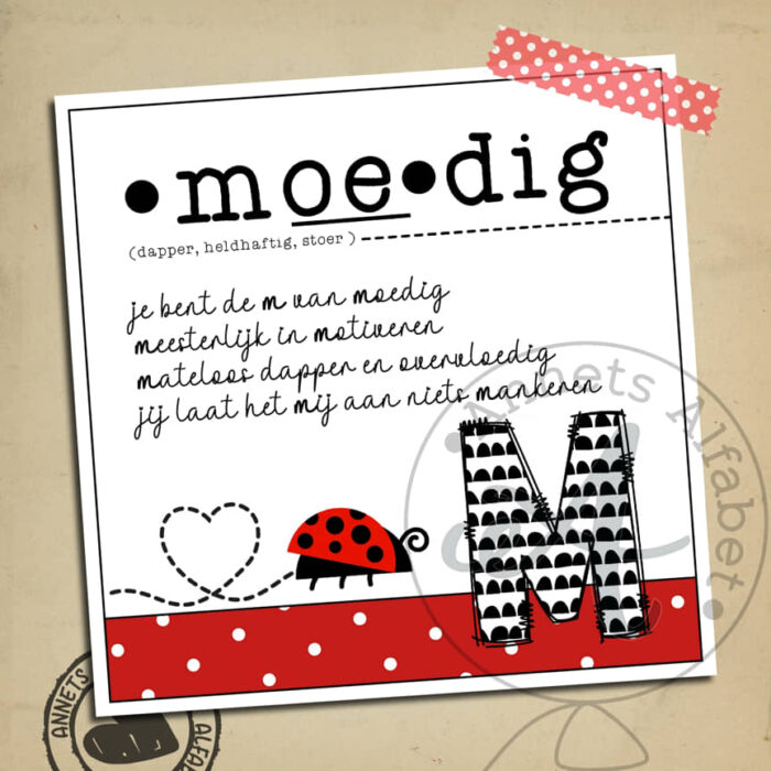 PLAATJES Gedichtjes Letters Ladybug Moedig