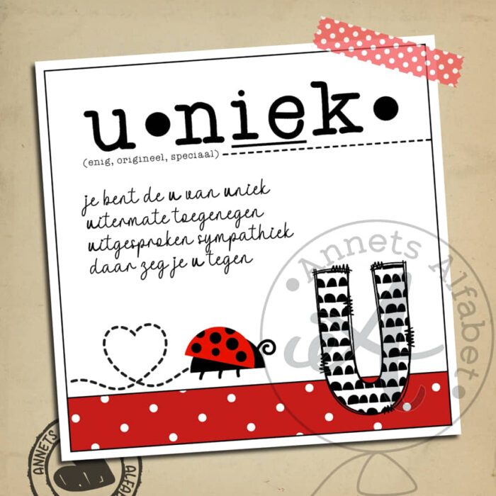 PLAATJES Gedichtjes Letters Ladybug Uniek