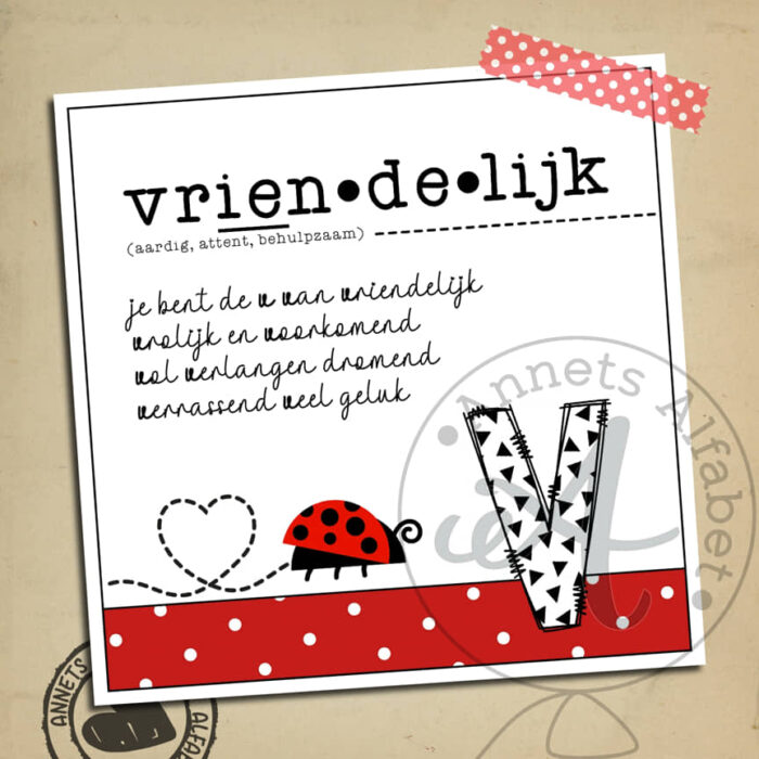 PLAATJES Gedichtjes Letters Ladybug Vriendelijk