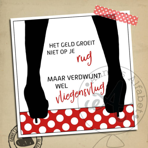 PLAATJES Rijmpjes Shopaholic 13 Rug