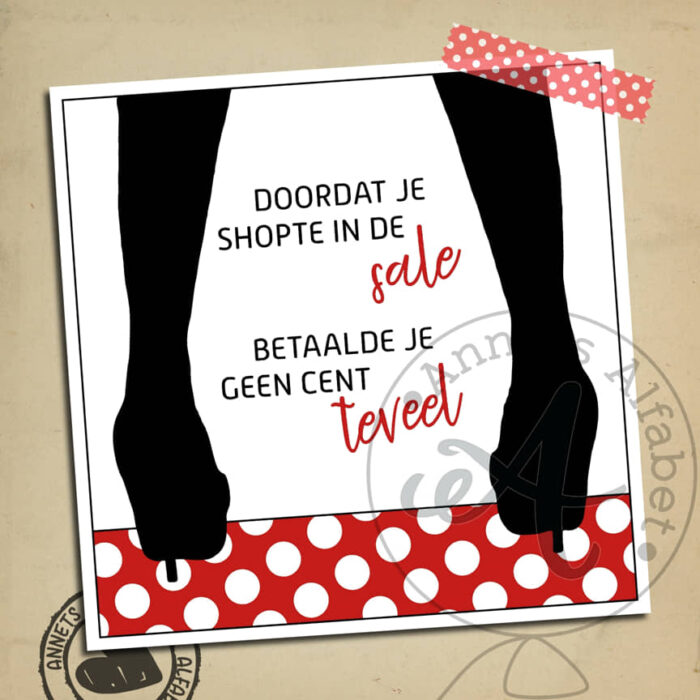 PLAATJES Rijmpjes Shopaholic 14 Sale