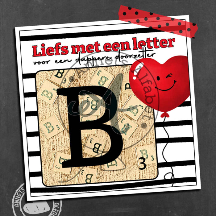 PLAATJE Rijmpje Letter B Letterliefs