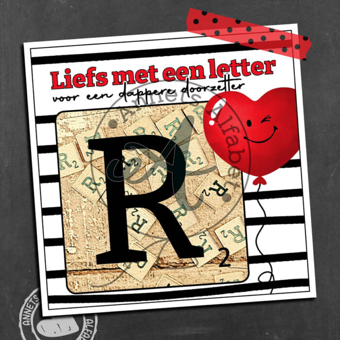 PLAATJE Rijmpje Letter R Letterliefs