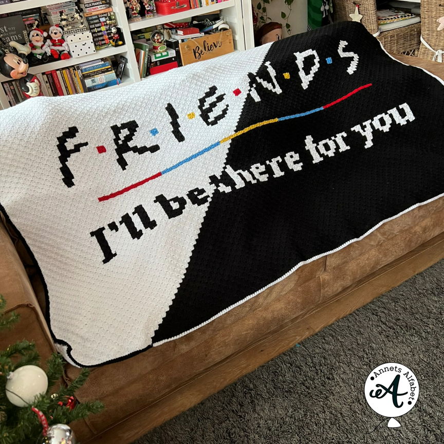 Een Friends deken in c2c haakblog 165