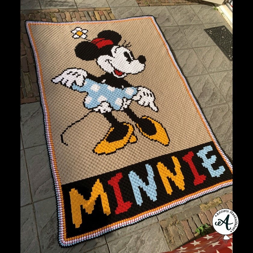 Een c2c deken van Minnie haakblog 101