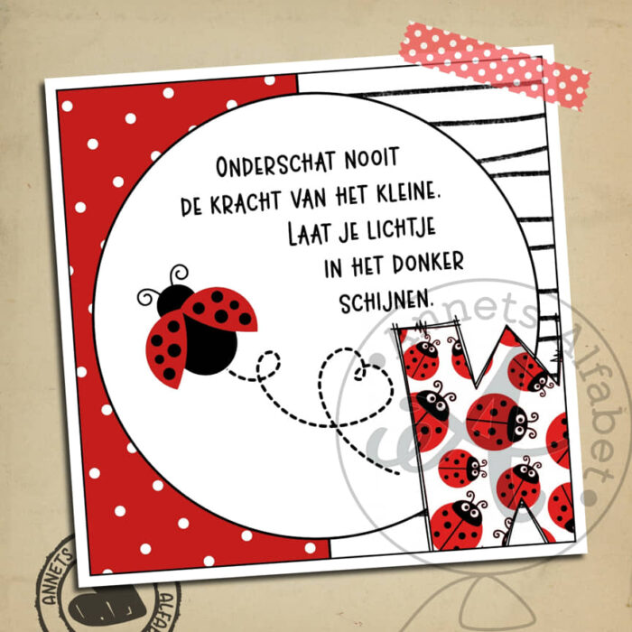 Letters Onderschat nooit Letter W