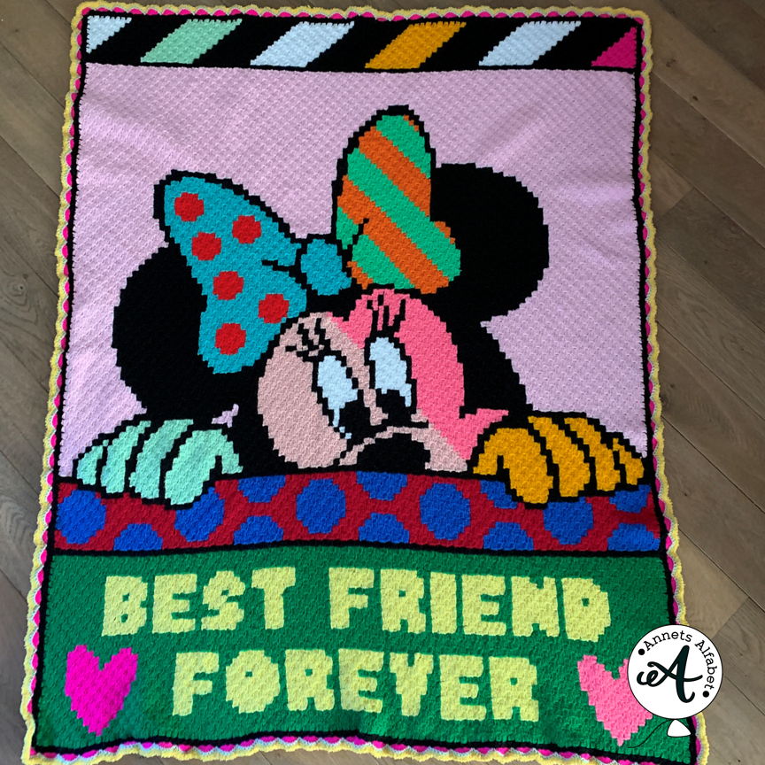 een Minnie Mouse Britto deken haakblog 156