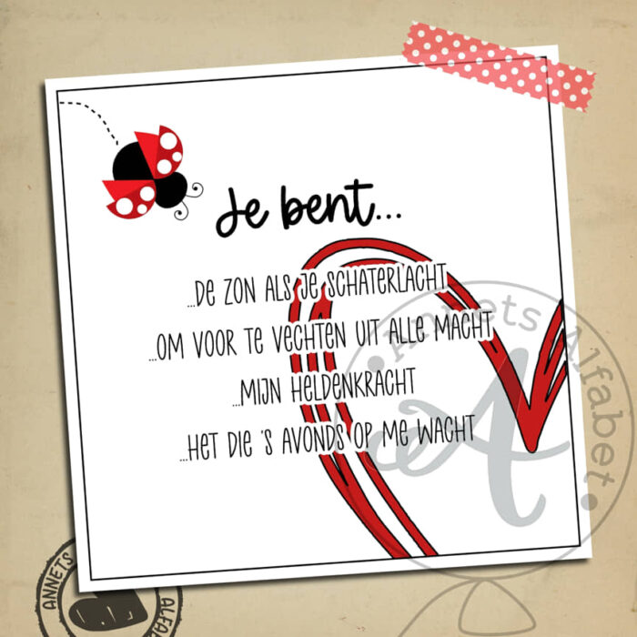 PLAATJES Gedichtjes Liefde Ladybug 11 Zon
