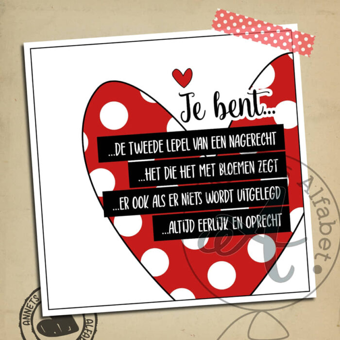 PLAATJES Gedichtjes Liefde Hart 15 Lepel