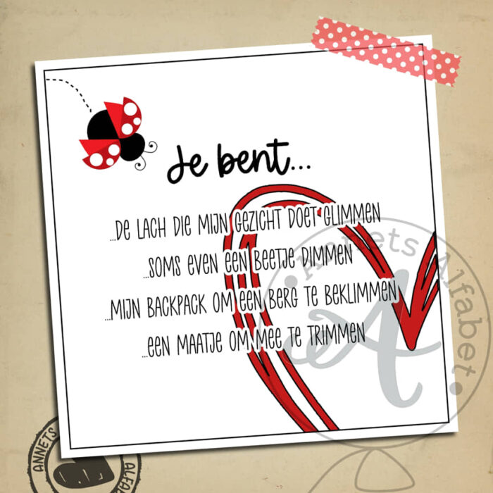 PLAATJES Gedichtjes Liefde Ladybug 16 Lach