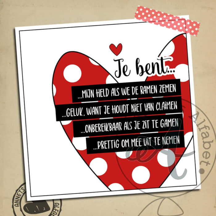 PLAATJES Gedichtjes Liefde Hart 08 Held