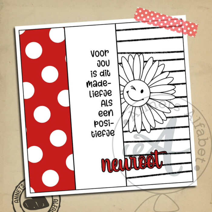 KAARTJES Rijmpjes Letters Madeliefje 14 Neuroot