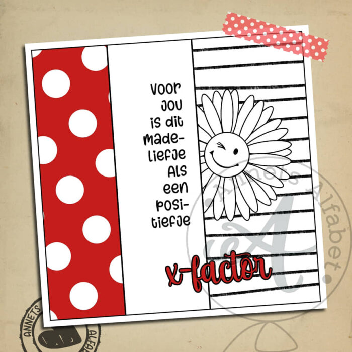 KAARTJES Rijmpjes Letters Madeliefje 24 X-factor