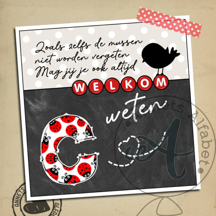 Letters Wees welkom Letter C