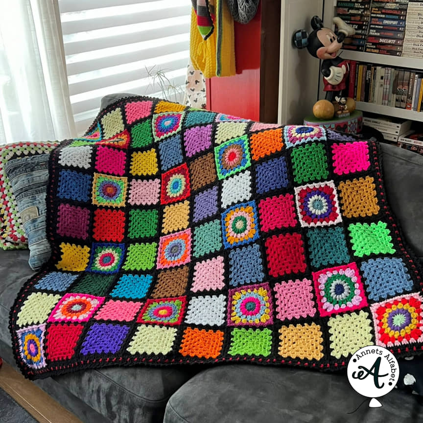 een granny square combideken - haakblog 185