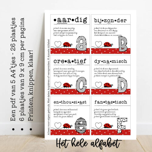 PLAATJES Gedichtjes ABC Serie Ladybug