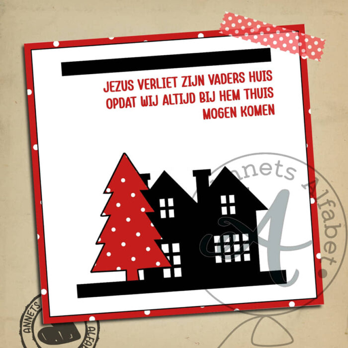 KADOLABELS Rijmpjes Kerst Serie Huisjes (18) - Afbeelding 4