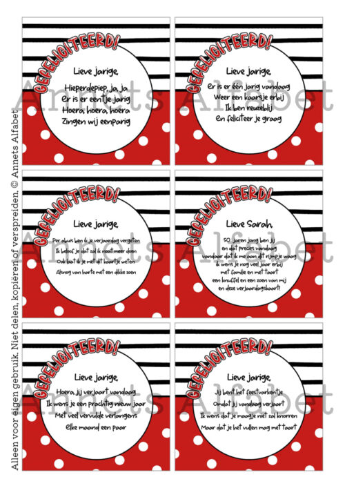 PRINTABLES Rijmpjes Beterschap Kraaltjes 3