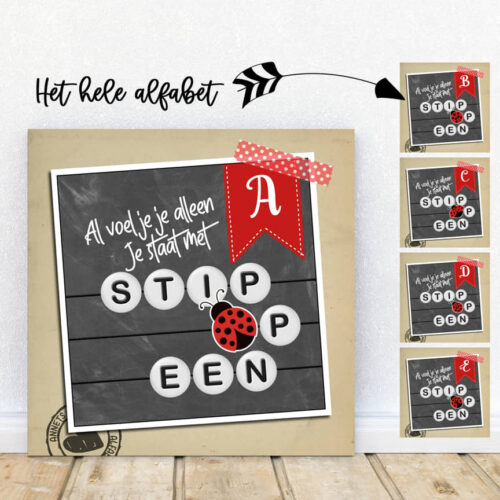 PLAATJES Letters Rijmpjes Met stip