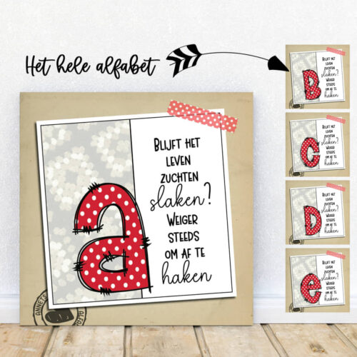 PLAATJES Rijmpjes Letters Blijft het leven zw achtergrond