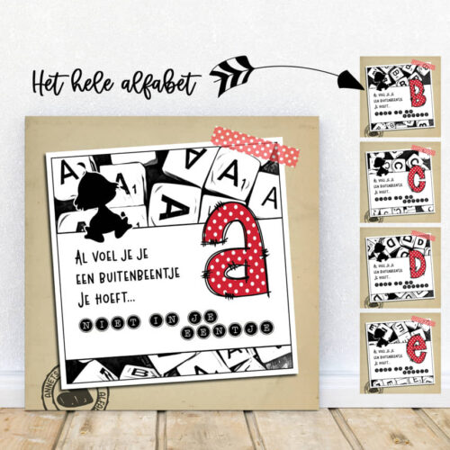 PLAATJES Letters Rijmpjes Buitenbeentje