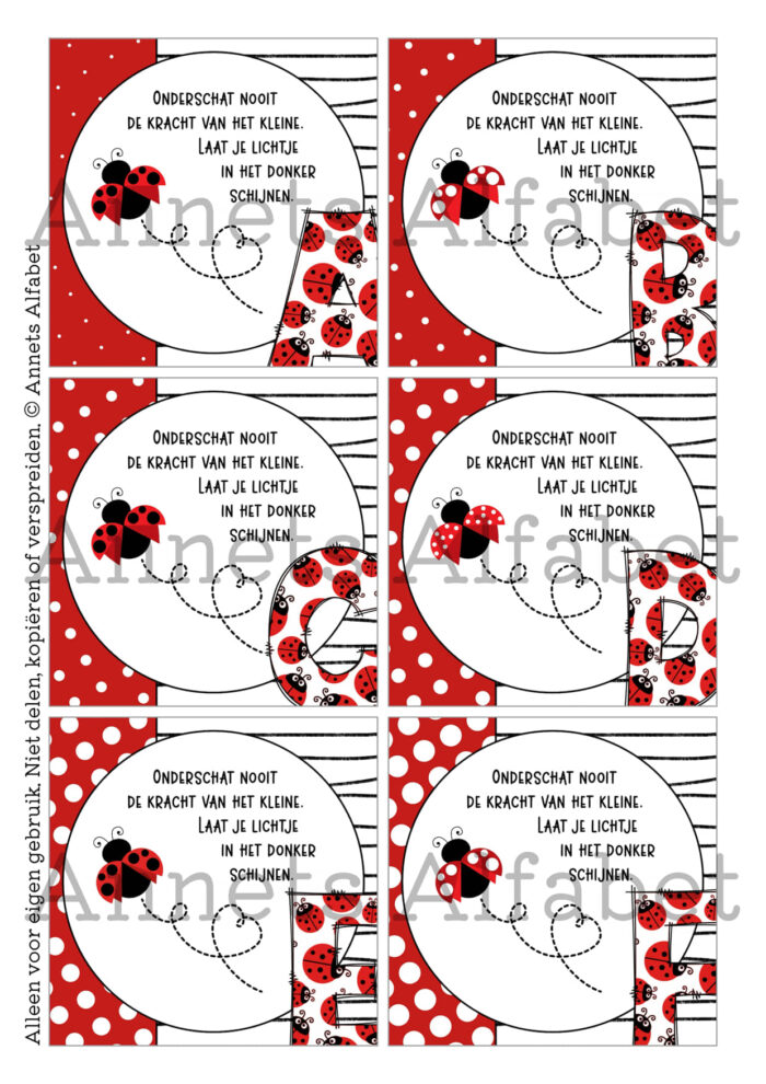 PRINTABLES Rijmpjes Serie Alfabet Onderschat nooit
