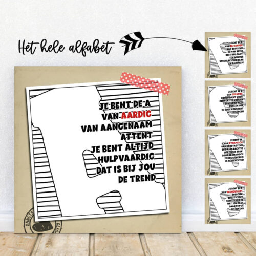 PLAATJES Gedichtjes ABC Serie Sint