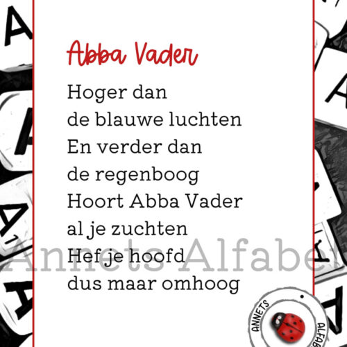Gedicht Abba Vader - christelijke gedichten - Annets Alfabet - watermerk