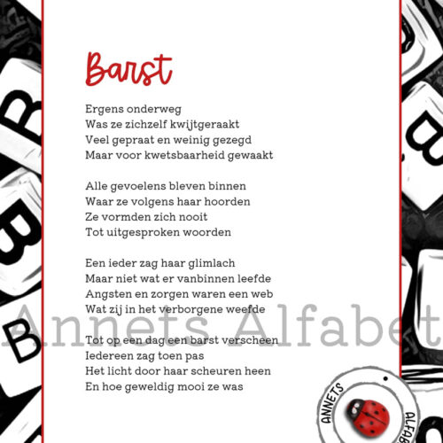 Gedicht Barst - gedichten leven - mockup - Annets Alfabet