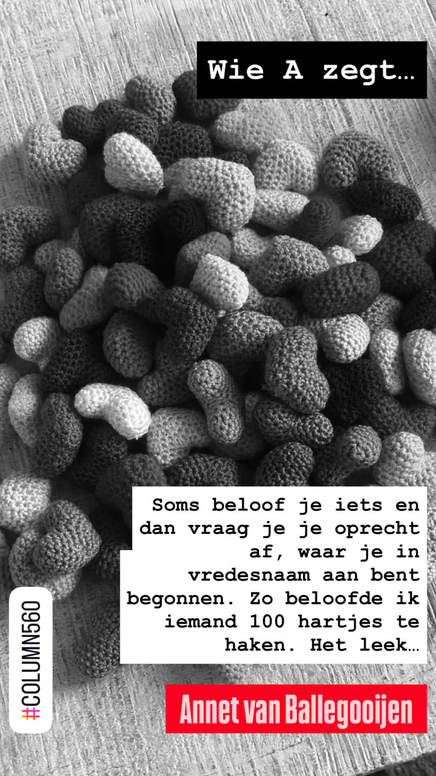 Columns met een knipoog 560 - Wie A zeg - Annet van Ballegooijen