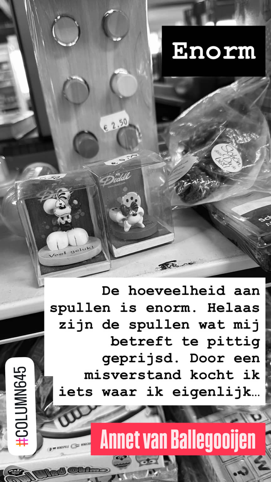 Columns met een knipoog 645 - Enorm - Annet van Ballegooijen