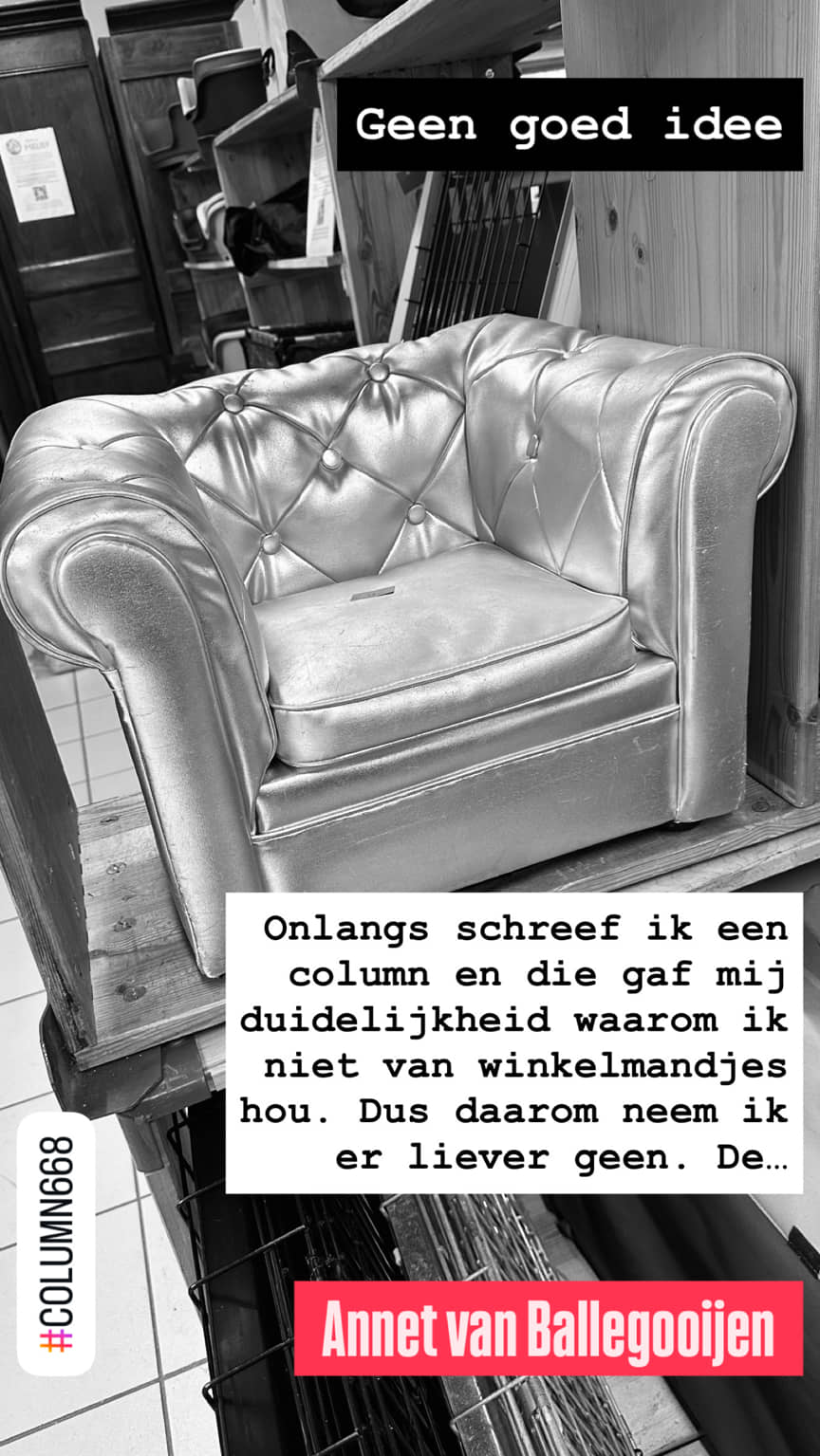 Columns met een knipoog 668 - Geen goed idee - Annet van Ballegooijen