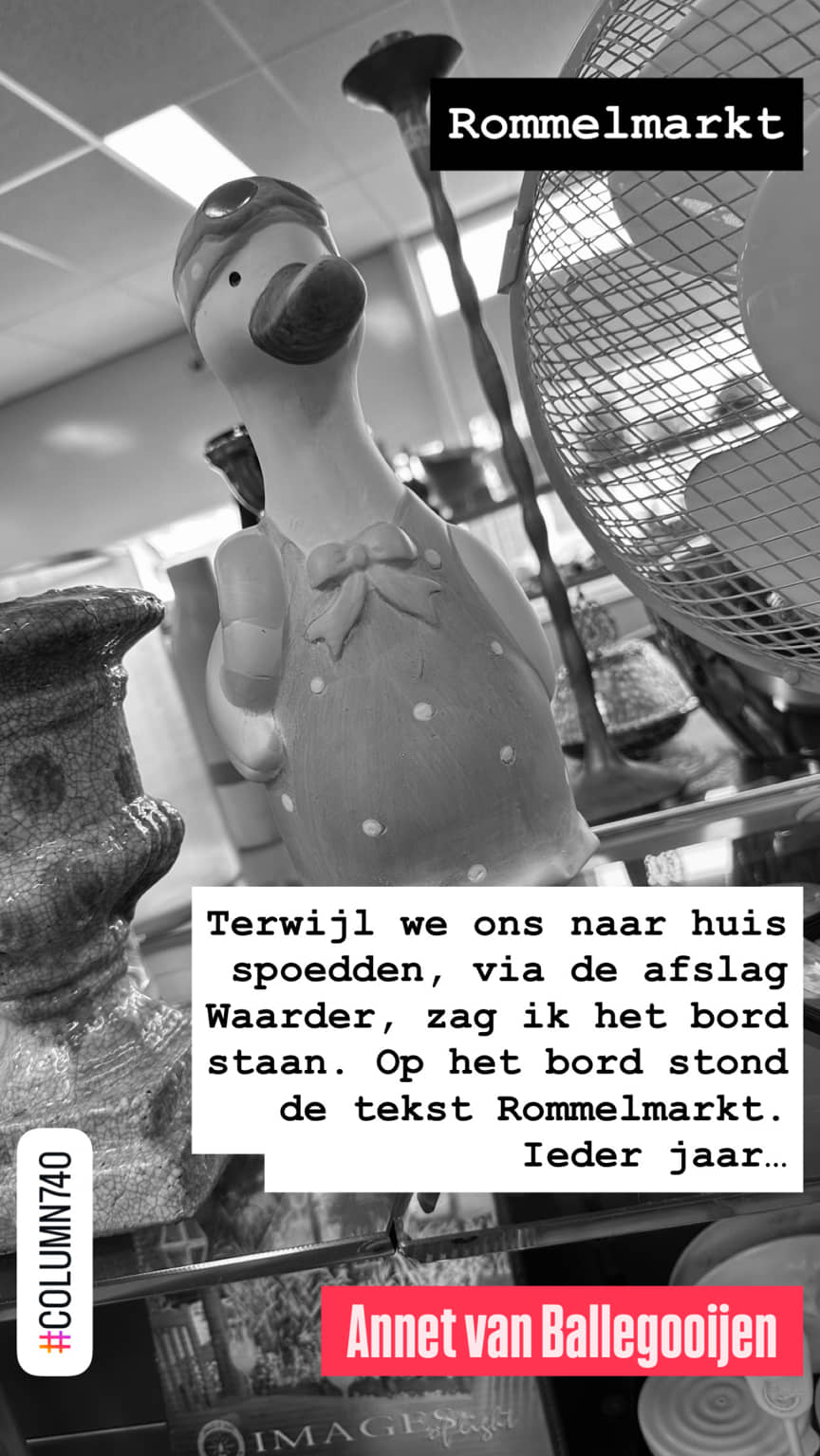 Columns met een knipoog 740 - Rommelmarkt - Annets Alfabet