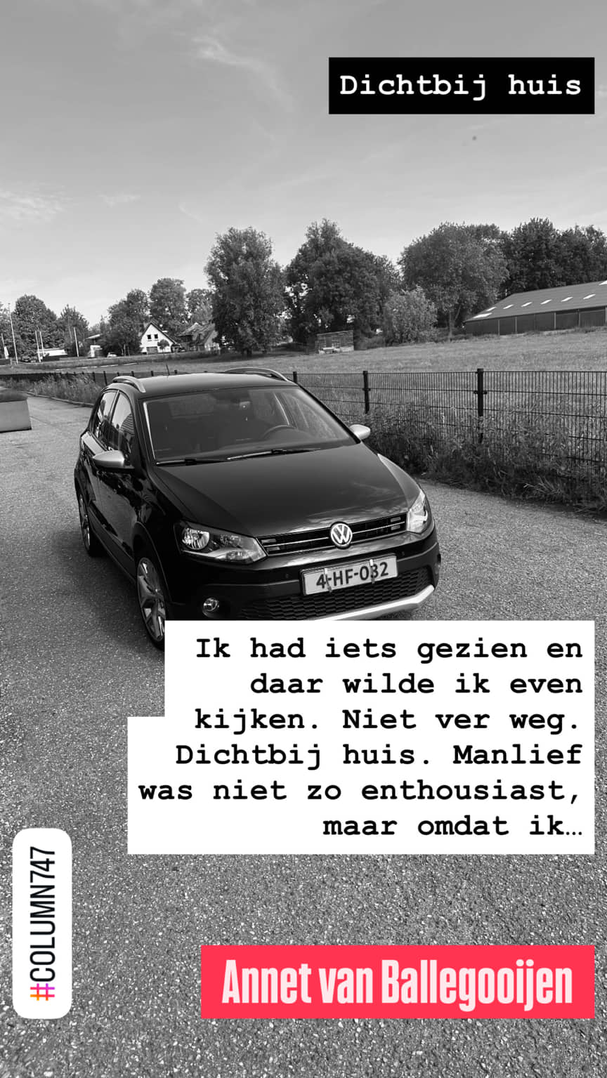 Columns met een knipoog 747 - Dichtbij huis - Annet van Ballegooijen