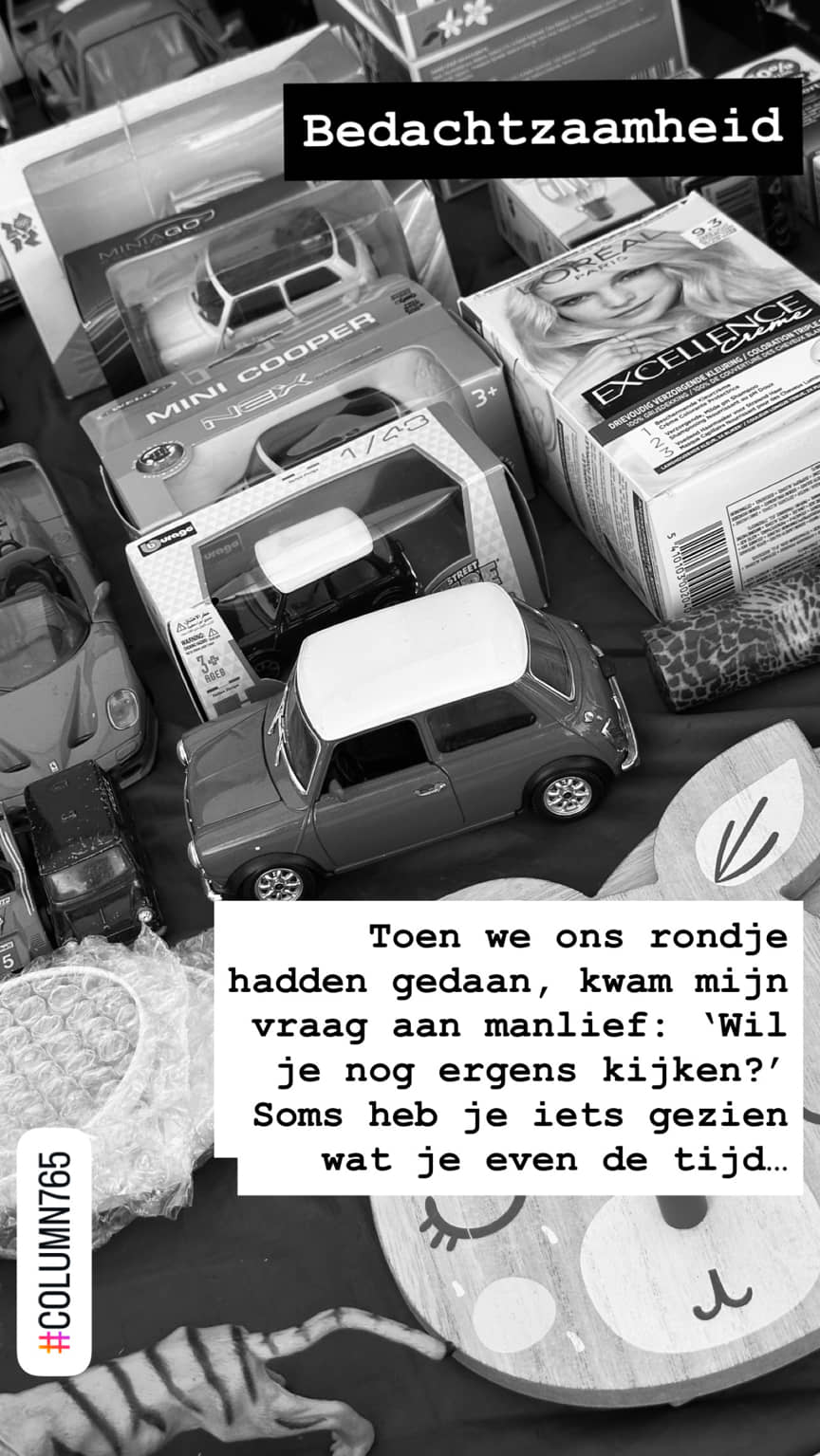 Columns met een knipoog 765 - Bedachtzaamheid - Annet van Ballegooijen